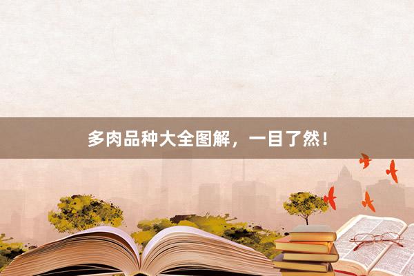 多肉品种大全图解，一目了然！