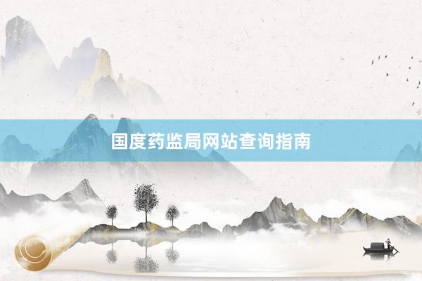 国度药监局网站查询指南